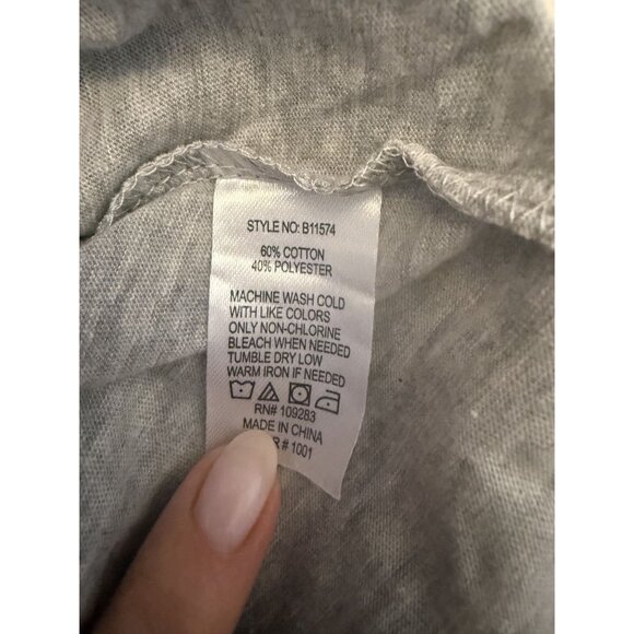 NWT Vintage Havana Multi Patch Crewneck Tee Grey Women's Size L $86 [jb] - Picture 7 of 7